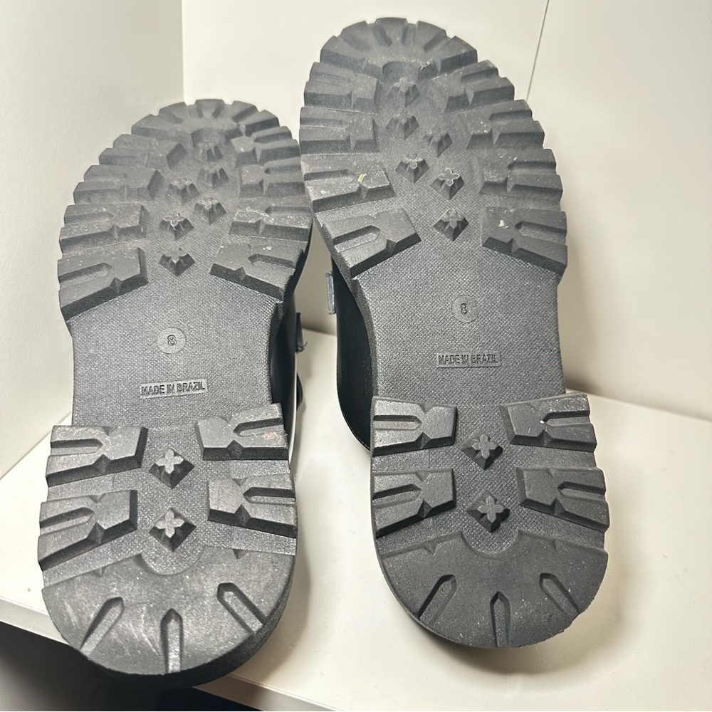 Steve Madden Black Mules with Gold Accents - Picture 8 of 9